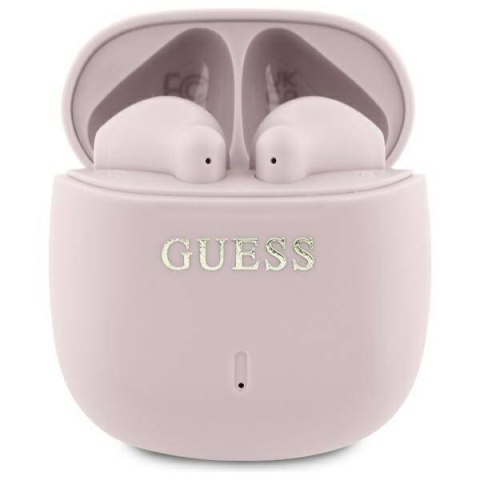 Guess słuchawki Bluetooth GUTWSJ14ESGP TWS + stacja dokująca różowy/pink Printed Classic Logo