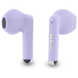 Guess słuchawki Bluetooth GUTWSJ14ESGU TWS + stacja dokująca fioletowy/purple Printed Classic Logo