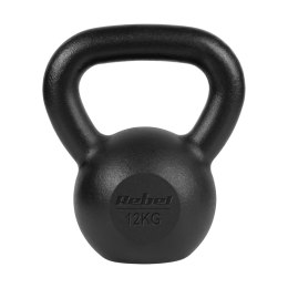 Kettlebell żeliwny 12kg, REBEL ACTIVE