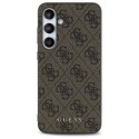 Oryginalne Etui SAMSUNG GALAXY S24 FE Guess Hard Case 4G Metal Gold Logo (GUHCS24FEG4GFBR) brązowe