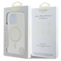 Oryginalne Etui IPHONE 16 PRO MAX Guess Hardcase IML Glitter Circle MagSafe (GUHMP16XHFGERET) transparentne