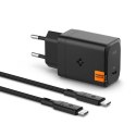 Ładowarka sieciowa SPIGEN ArcStation Pro GaN-651, 1x USB-C, 65W + kabel USB-C czarna