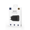 WIWU Ładowarka Sieciowa Wi-U002 PD + QC 20W 1x USB 1x USB-C czarny