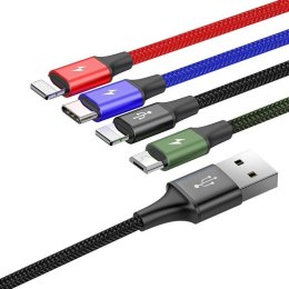 KABEL BASEUS FAST 4w1 3,5A 1,2M USB-C/2xLIGHTNING/MICRO