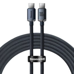 KABEL BASEUS CRYSTAL SHINE USB-C/USB-C 100W 2M CZARNY/BLACK