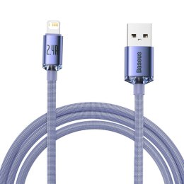 KABEL BASEUS USB/LIGHTNING CRYSTAL SHINE 2.4A 2M FIOLET/PURPLE