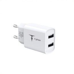 Ładowarka sieciowa T-PHOX POCKET SERIES 2xUSB TCC-224 12W 2.4A WHITE