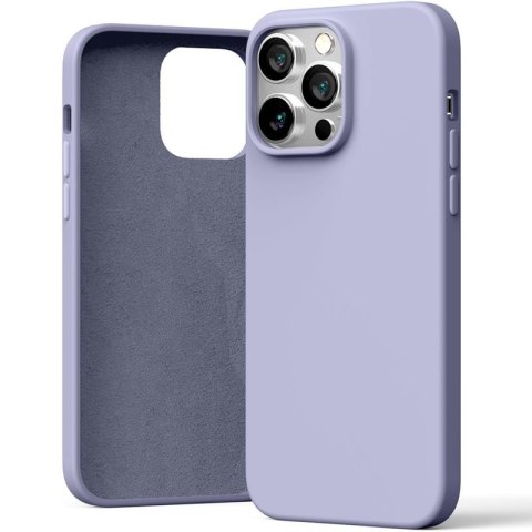 MERCURY SILICONE CASE IPHONE 15 PRO MAX (6.7), LAVENDER GRAY / LAWENDOWY