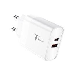 Ładowarka sieciowa T-PHOX STUDY SERIES T-PP07 47W USB/USB-C WHITE