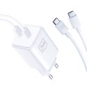 3MK ładowarka sieciowa HYPER CHARGER 45W PD+USB Z KABLEM UBS-C/USB-C BIAŁA