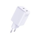 3MK ładowarka sieciowa HYPER CHARGER 45W PD+USB Z KABLEM UBS-C/USB-C BIAŁA