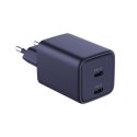 3MK ładowarka sieciowa HYPER CHARGER 45W PD+USB Z KABLEM UBS-C/USB-C CZARNA