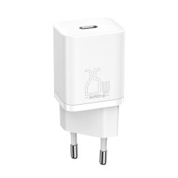 Ładowarka sieciowa BASEUS SUPER SI QC 1C 25W + KABEL USB-C/USB-C 1M BIAŁA/WHITE