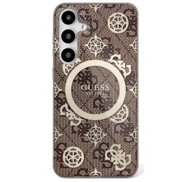 GUESS SAMSUNG S25 GUHMS25SH4PYEEW GOLD PEONY PATTERN MAGSAFE BROWN