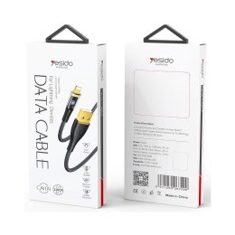 Yesido Kabel CA104 12W USB-Lightning 1.2m PVC 2.4A, BLACK / CZARNY