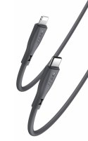 Yesido Silikonowy Kabel CA151 PD 20W Type-C/Lightning 1m 3A, BLACK / CZARNY