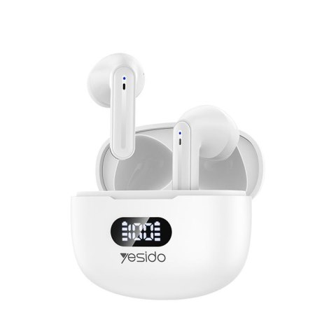 Yesido Słuchawki TWS19 (ENC) Bluetooth 5.3 WHITE / BIAŁY