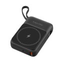 POWERBANK indukcyjny Kruger&Matz 10000 mAh magnetyczny z kablem czarny