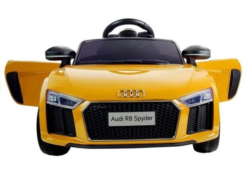 Auto na Akumulator AUDI R8 SPYDER Żółty Samochód Lakierowany