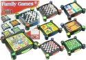 Zestaw Gier Planszowych 7w1 Warcaby Chińczyk Węże i Drabiny Tryktrak Ludo