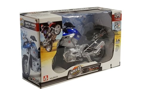 Motocykl Motor Na Baterie Światła Dźwięki Niebieski 1:8