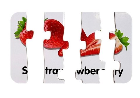 Puzzle Edukacyjne Układanka Owoce 10 Połączeń Nauka Angielskiego