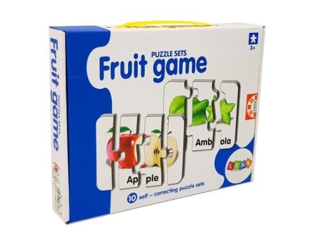 Puzzle Edukacyjne Układanka Owoce 10 Połączeń Nauka Angielskiego