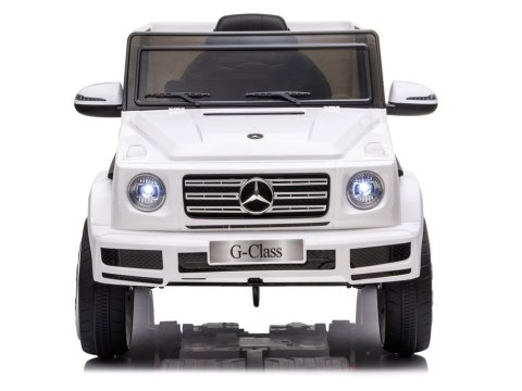 Samochód na akumulator Mercedes G500 Światla LED MP3 Pilot biały