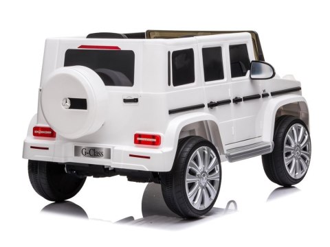Samochód na akumulator Mercedes G500 Światla LED MP3 Pilot biały