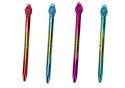 Długopis Z Ananasem W Połysku Złoto Kolorowy Niebieski Wkład 0.7mm Mix