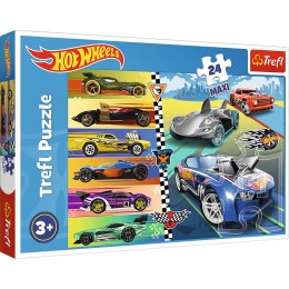 Puzzle - 24 Maxi - Szybkie Hot Wheels - Trefl 14362