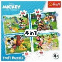 Puzzle - 4w1 (12, 15, 20, 24) - Fajny dzień Mickiego - Trefl 34604