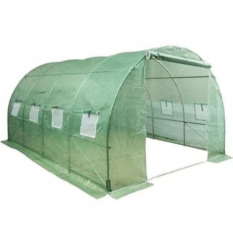 Tunel Ogrodowy Foliowy Szklarnia Na Warzywa Okna Zielony UV 4x2,5x2 M 10M²
