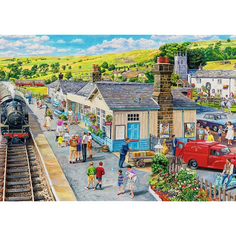 Puzzle - 1000 Premium Plus - Tea Time: Dworzec kolejowy - Trefl 10810