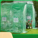 Tunel Ogrodowy Foliowy Szklarnia Na Warzywa Okna Zielony UV 6x3x2M 18M²