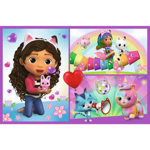 Puzzle - 2x70 - Baw się z Gabby - Koci Domek Gabi - Trefl 34438
