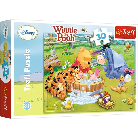 Puzzle Disney Kubuś Puchatek 30 el. Kąpiel Prosiaczka 18198