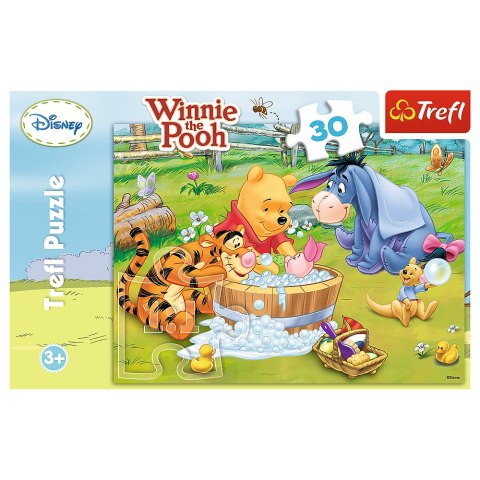 Puzzle Disney Kubuś Puchatek 30 el. Kąpiel Prosiaczka 18198