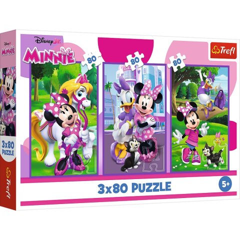 Puzzle - 3x80 - Minnie i przyjaciele - Disney - Myszka Mini - Trefl 34889