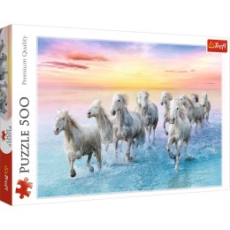 Puzzle - 500 - Białe konie w galopie - Trefl 37289