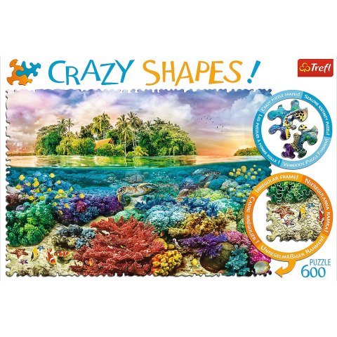 Puzzle - 600 Crazy Shapes - Tropikalna wyspa - Trefl 11113