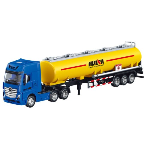 Ciężarówka Cysterna Metalowa Ruchome Elementy Żółta 1:50