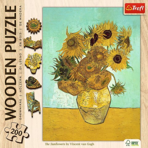 Puzzle Drewniane - 200 - Słoneczniki - Trefl 20249