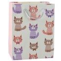 Torba Prezentowa Papierowa Kotki Brokatowa 23 x 18 x 10,5 cm