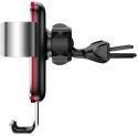 Baseus Metal Age Gravity Car Mount metalowy samochodowy uchwyt grawitacyjny na slot CD srebrny (SUY