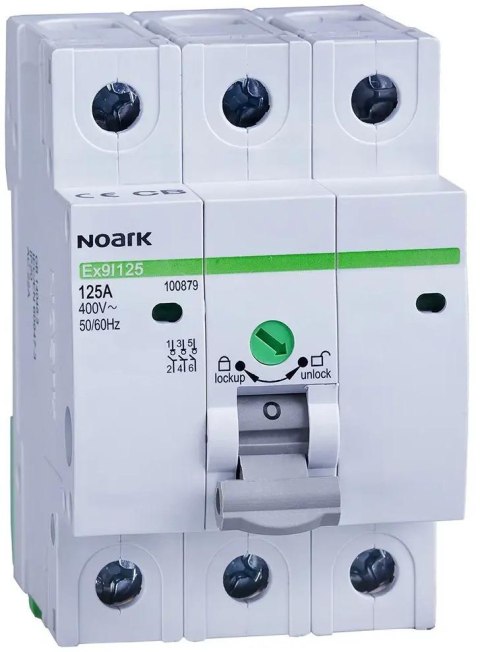 ROZŁĄCZNIK IZOLACYJNY, SZER. 3 MODUŁY, 3P, 100A, Ex9I125 3P 100A Noark 100878
