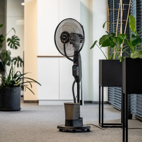 Wentylator stojący z funkcją mgiełki- czarny