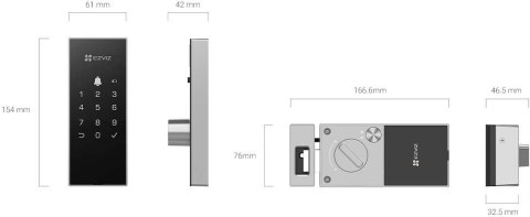 Inteligentny zamek cyfrowy Ezviz DL03 czarny