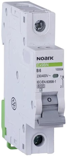 WYŁĄCZNIK NADPRĄDOWY 6 KA, B, 16A, 1P, Ex9BN 1P B16 Noark 100008
