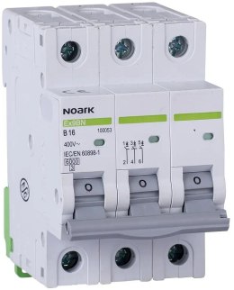WYŁĄCZNIK NADPRĄDOWY 6 KA, C, 16A, 3P, Ex9BN 3P C16 Noark 100143
